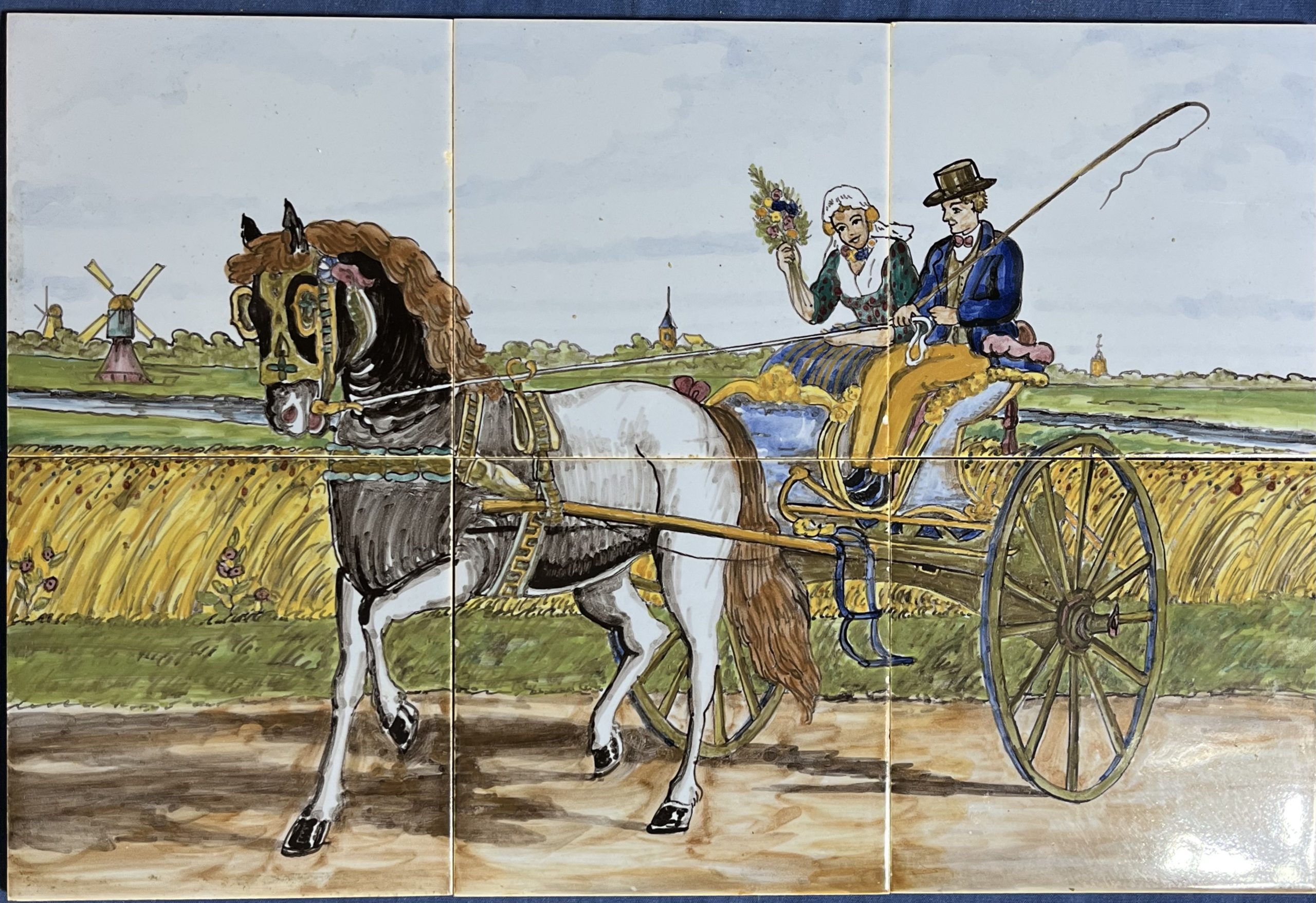 W-32 - Westraven: Murals - Horse & Carriage on 6 tiles