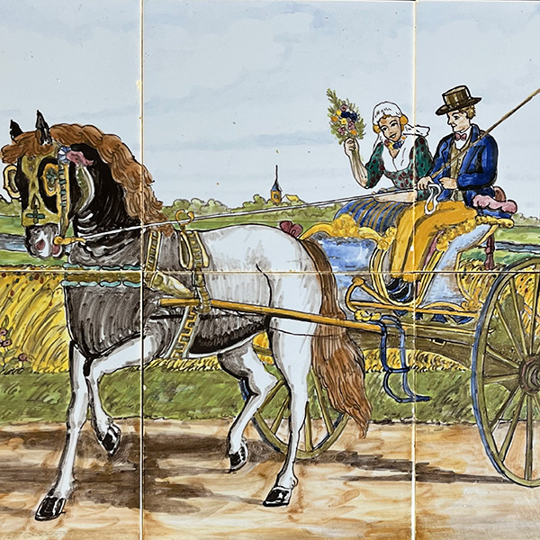 W-32 - Westraven: Murals - Horse & Carriage on 6 tiles