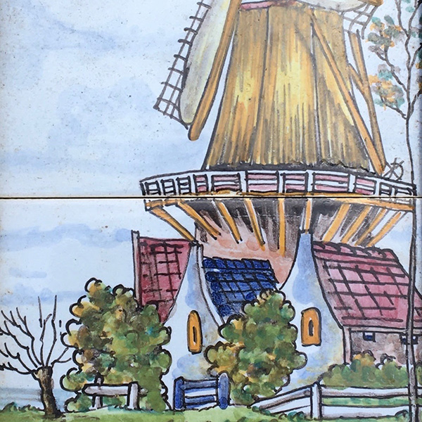 W-56 - Westraven: Murals - Windmill on 2 tiles