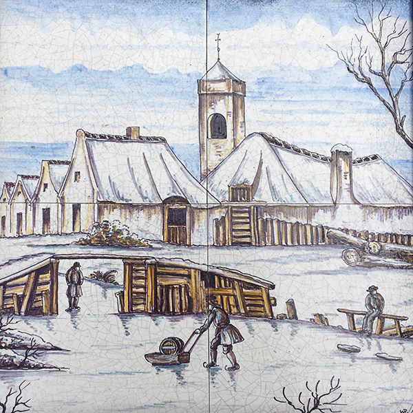 W-61 - Westraven: Murals - Winter (1) on 4 tiles
