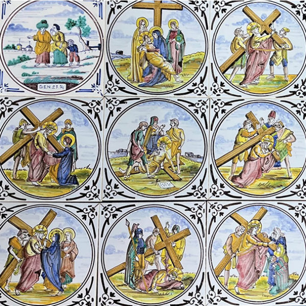 W-45 - Westraven: Decos - Biblical Scenes with Brown Biblical Corners - Set of 10 + 2 bonus